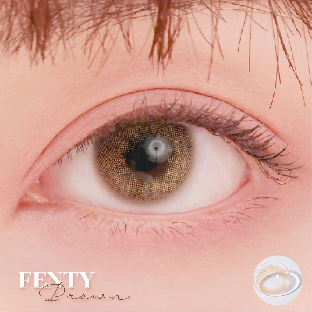 LENS KÍNH ÁP TRÒNG MÀU NÂU SÁNG TRONG FENTY BROWN LENSMBD.