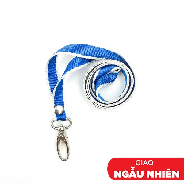 Dây Đeo Bảng Tên Sọc Viền - Màu Xanh Dương (Sắc Độ Màu Giao Ngẫu Nhiên)