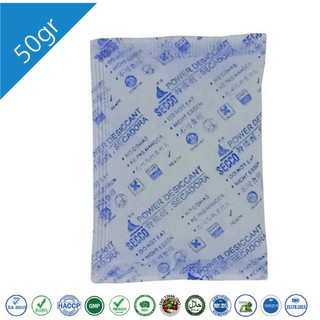 Gói hút ẩm Secco Silica Gel 50gr (20 gói 1kg) hàng chính hãng