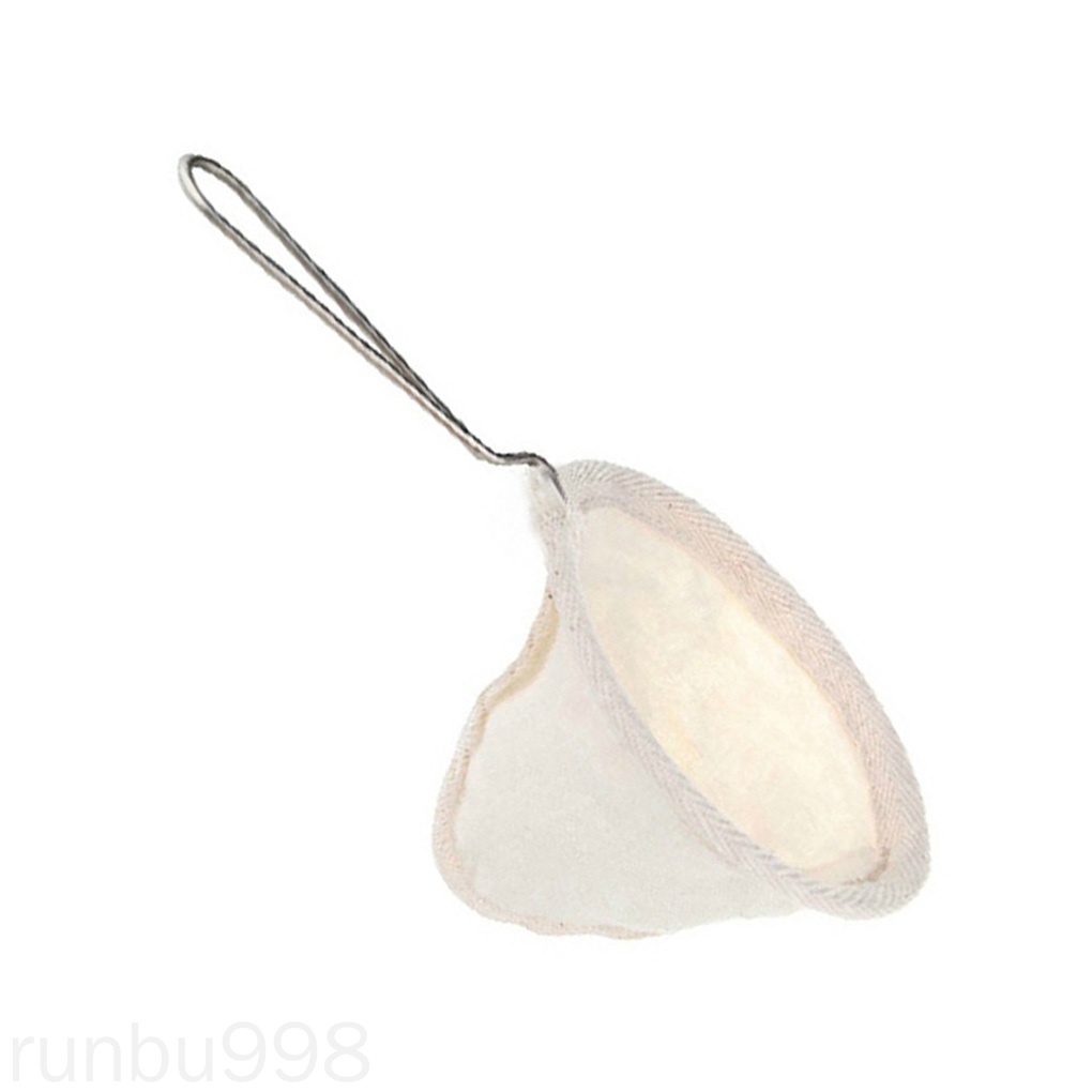 Túi Lọc Cà Phê Bằng Vải Nỉ Có Tay Cầm Bằng Thép Không Gỉ Có Thể Tái Sử Dụng Runbu998