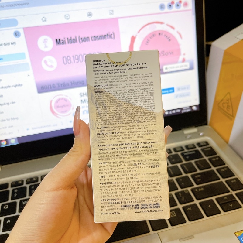 Kem chống nắng Centella Skin1004