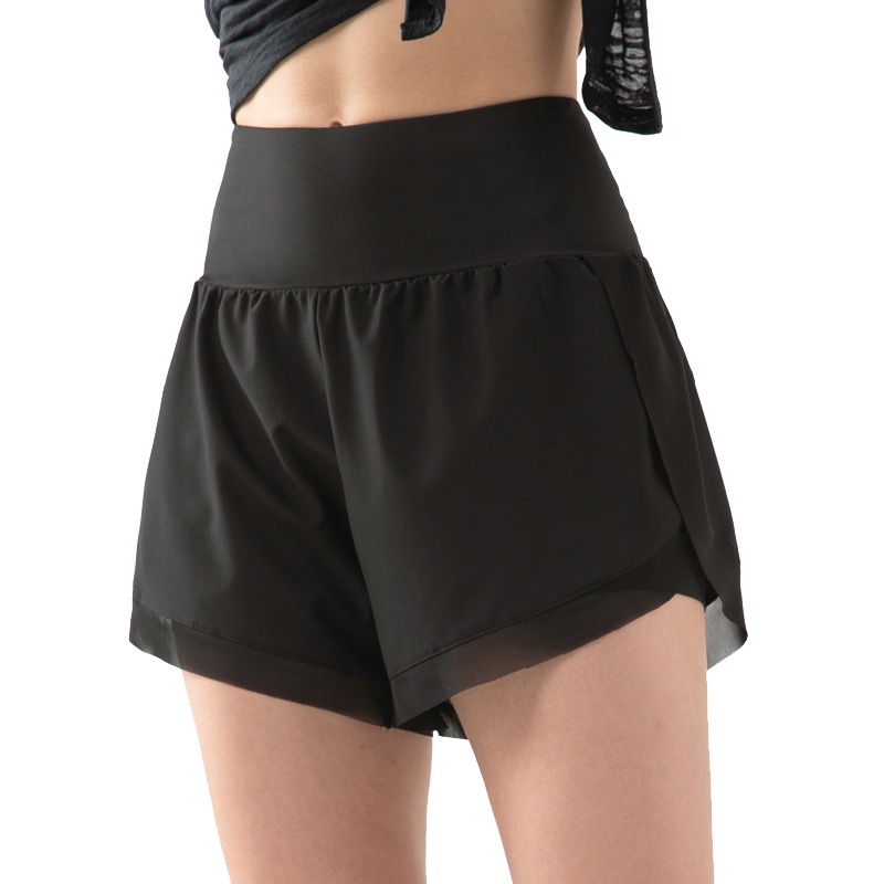 Quần short thể thao lưng cao 2 trong 1