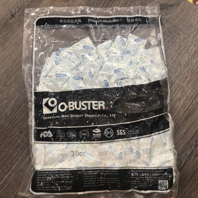 Hút ẩm oxy O-Buster 30cc (250 chiếc)