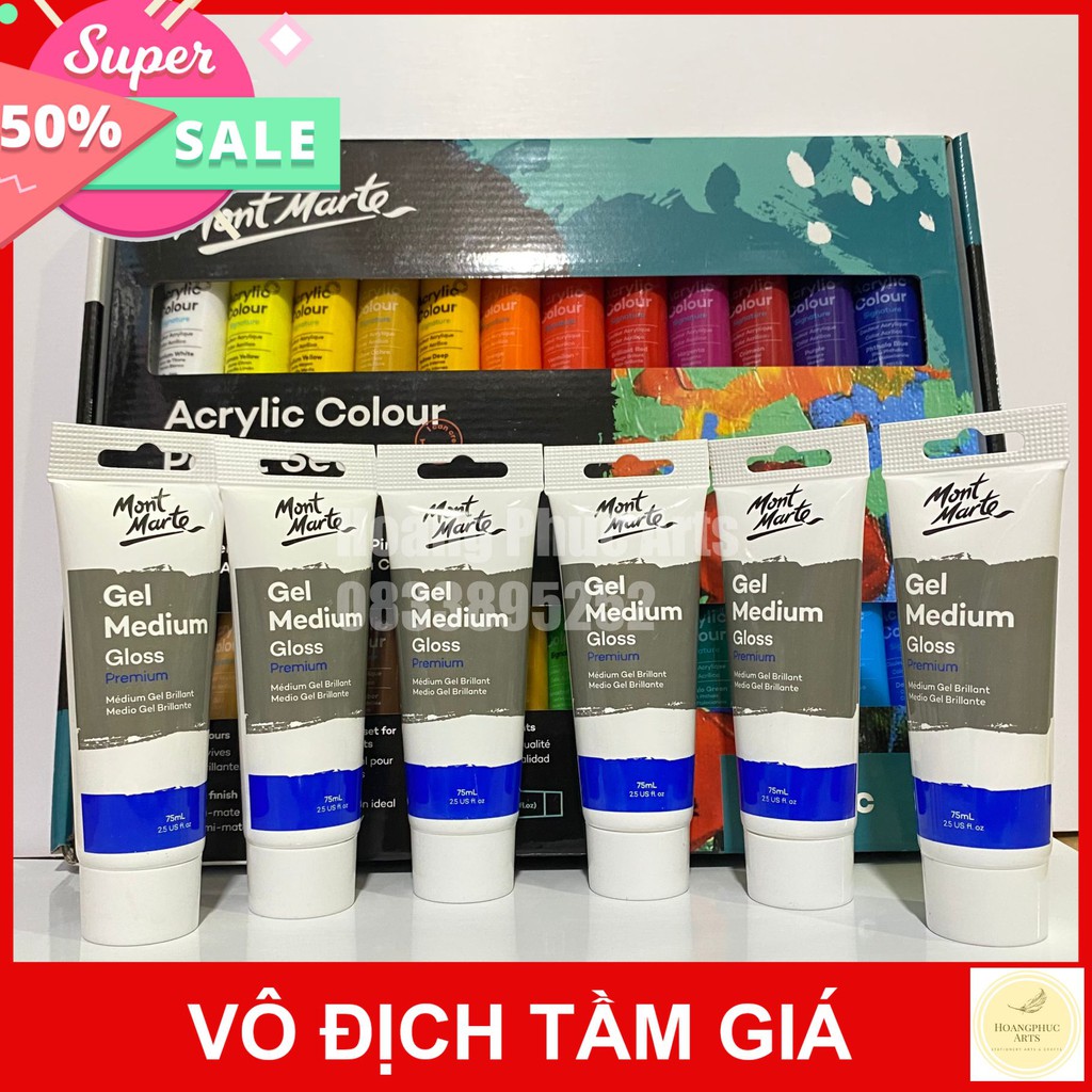 Dung môi pha màu acrylic Mont Marte 75ml- Gloss/ Matte