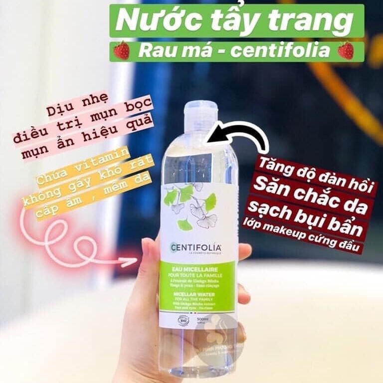 Nước Tẩy Trang Rau Má Centifolia Eau Micellaire 500ml