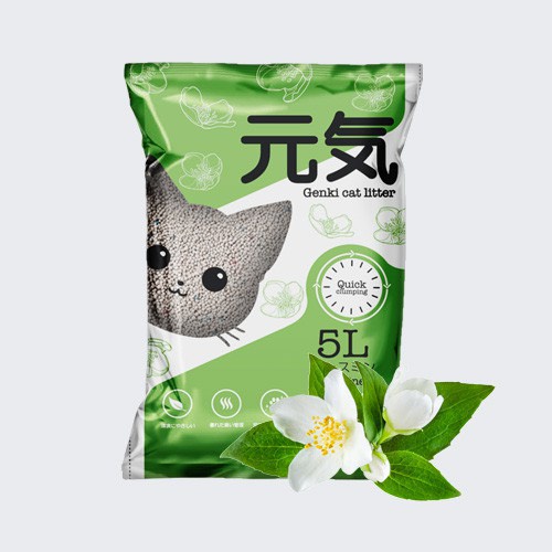 Cát vệ sinh cho mèo GENKI Litter 5L Cát mèo giá rẻ khử mùi tốt - Kún Miu Pet Shop