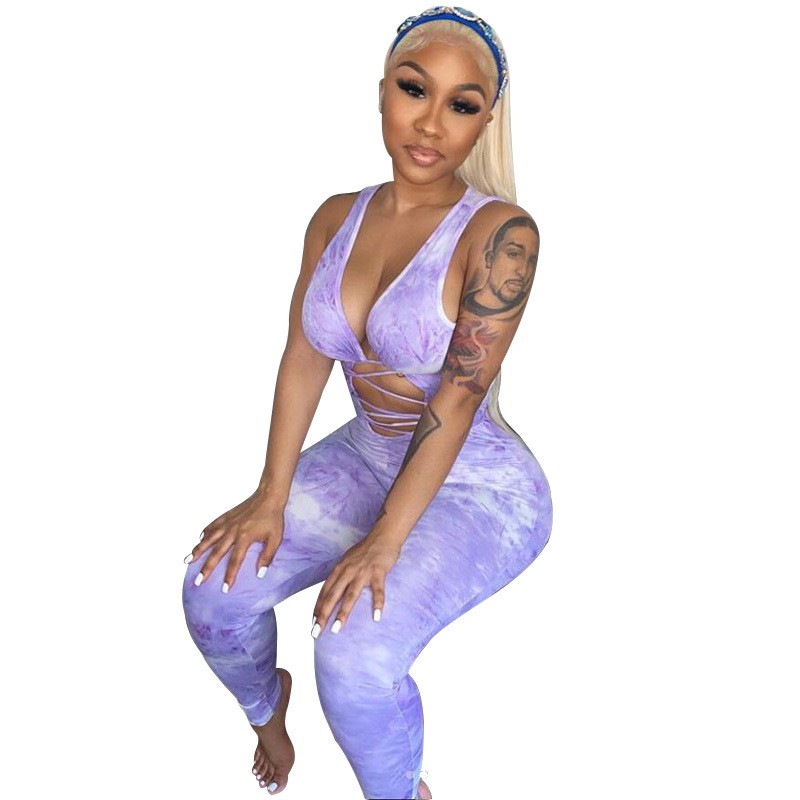 Áo liền quần Nữ In Họa Tiết Phong Cách Âu Mỹ K9648 | BigBuy360 - bigbuy360.vn