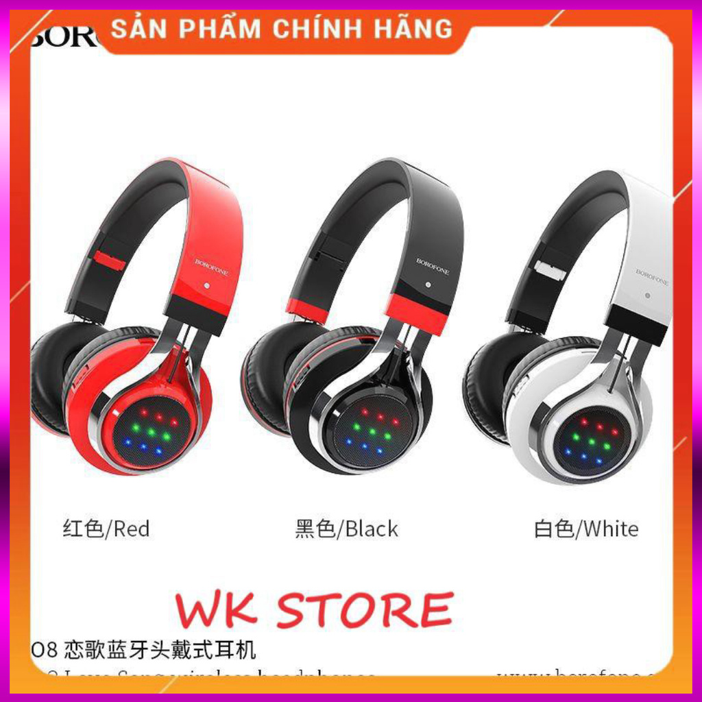 Tai nghe bluetooth chụp tai cao cấp Borofone B08 (BH 1 năm) Puki shop