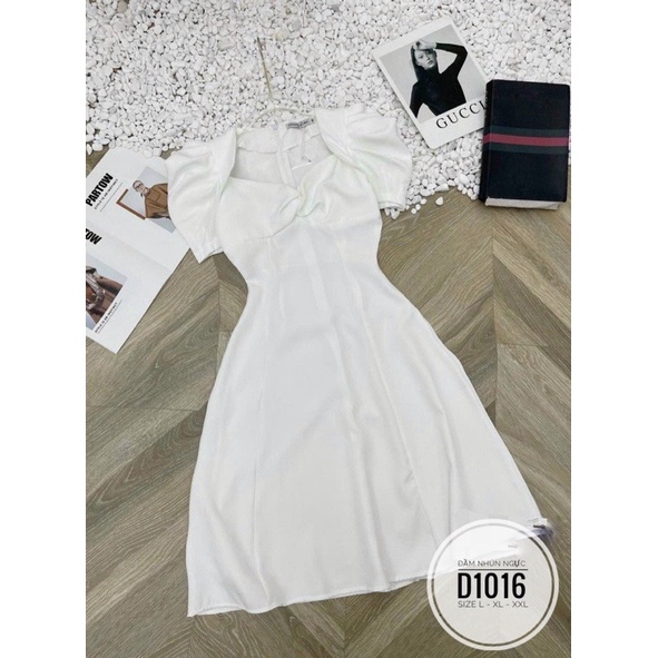 Bigsize Đầm nhún ngực D1016