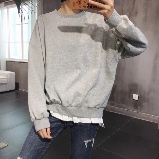 ( Mua 1 tặng 1 phần quà ) KÈM HÌNH THẬT, DÁNG ULZzang, có BIGSIZE ngoại cỡ, Áo sweater PHỐI LOGO TAY | BigBuy360 - bigbuy360.vn