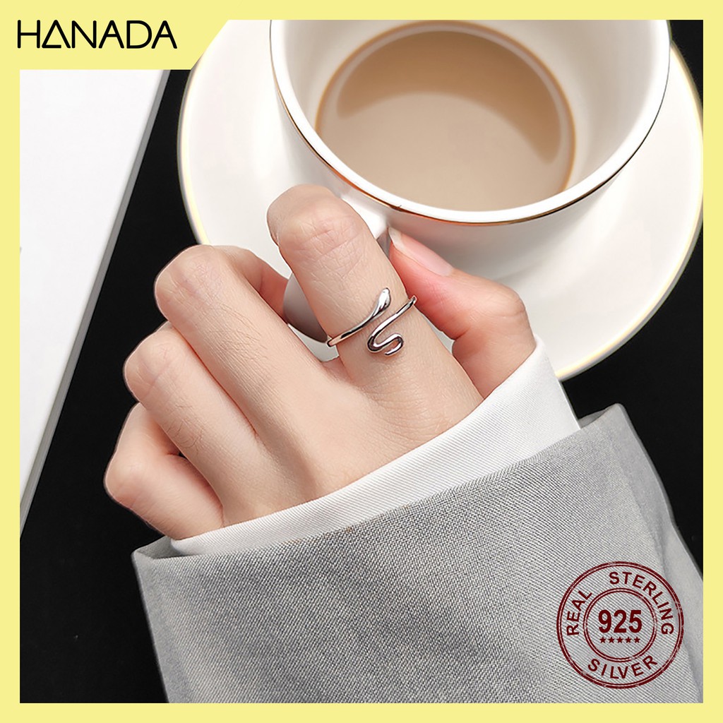 Nhẫn Bạc 925 Hanada Rắn 0708 N2