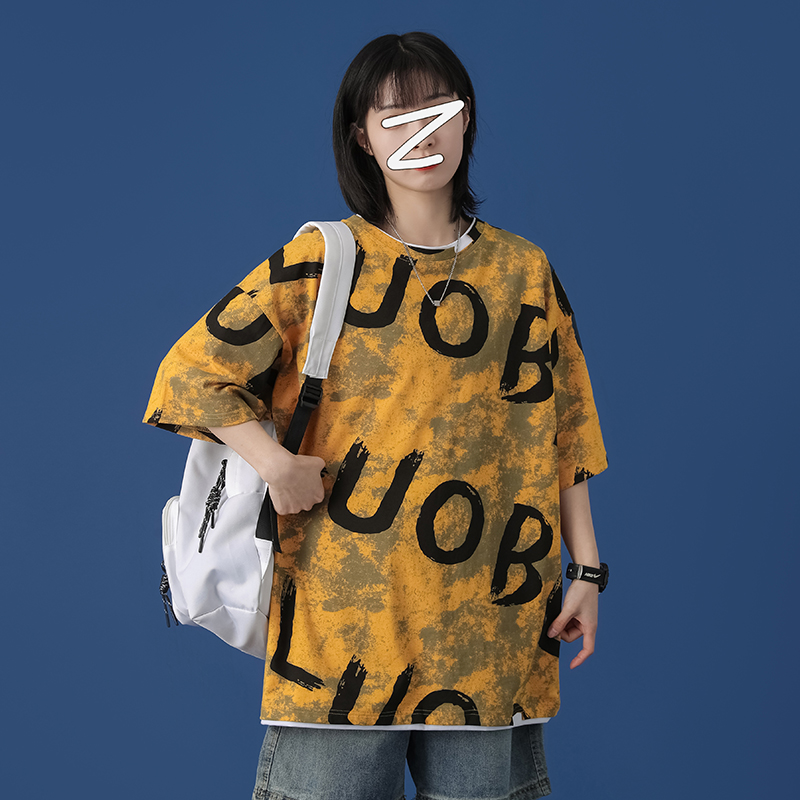 Áo Thun IFNICEFUTURE Ngắn Tay In Hình Phong Cách Hàn Quốc Cho Nam