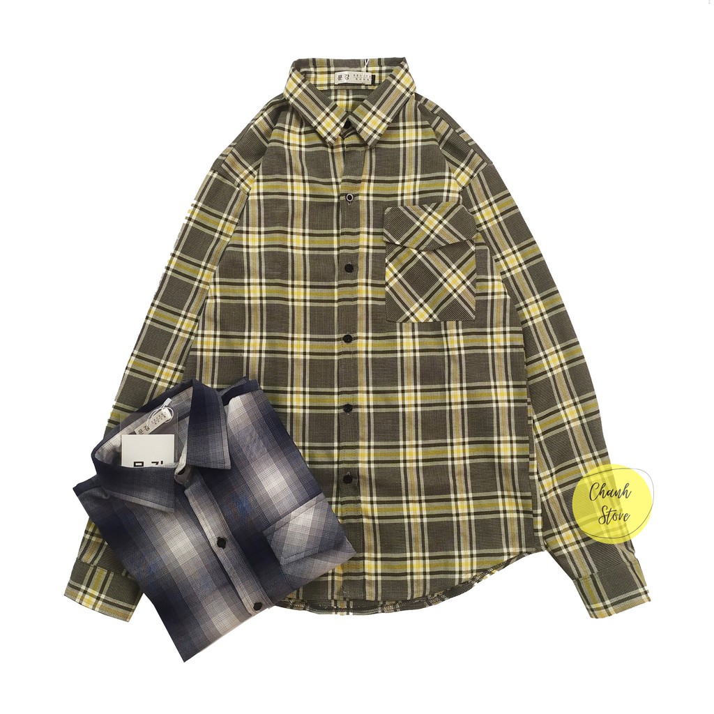 Áo Sơ Mi Flannel Nam Kẻ Caro Cao Cấp Dài Tay - Ảnh Thật | BigBuy360 - bigbuy360.vn