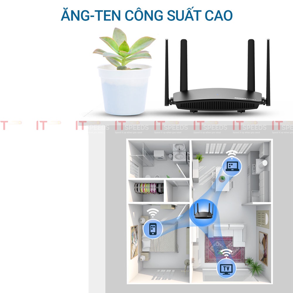 Bộ Phát Wifi Totolink A720R, Router Băng Tần Kép AC1200, 2.4GHz Và 5GHz, 4 Ăng Ten Công Suất Cao, Chính Hãng BH 24 Tháng