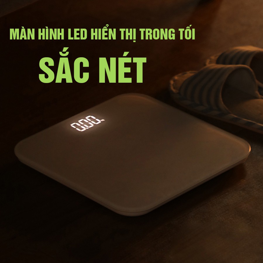 🎁Tặng kèm thước dây🎁Cân điện tử sức khỏe,  sử dụng sạc USB tiện lợi