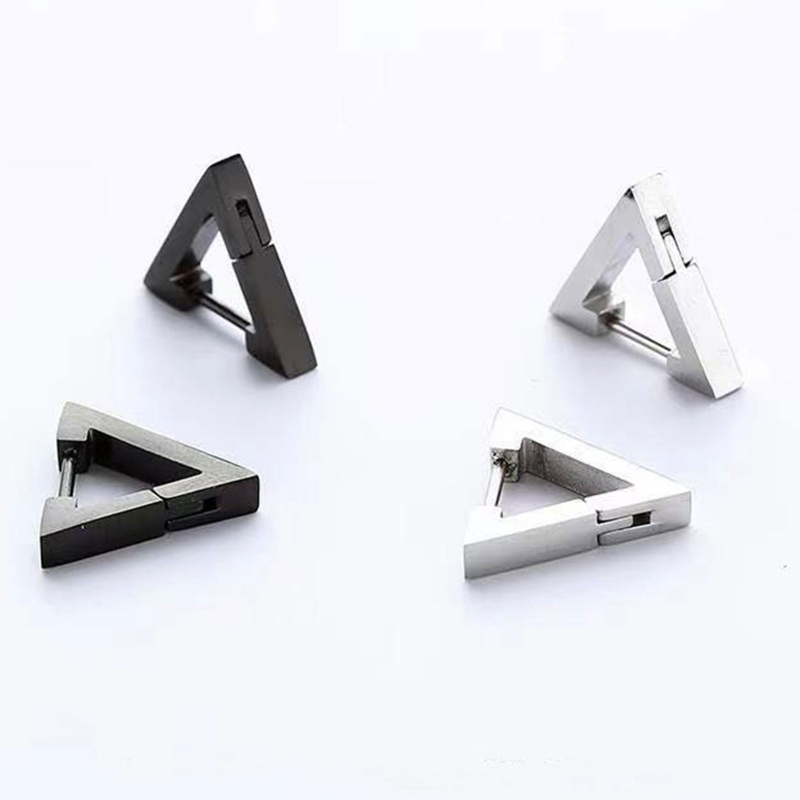 Bông Tai Hình Tam Giác Nhỏ Đơn Giản Phong Cách Punk Cho Nữ