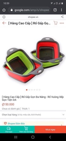 BỘ 2 RỔ SILICON GẤP GỌN THÔNG MINH PR-JO2