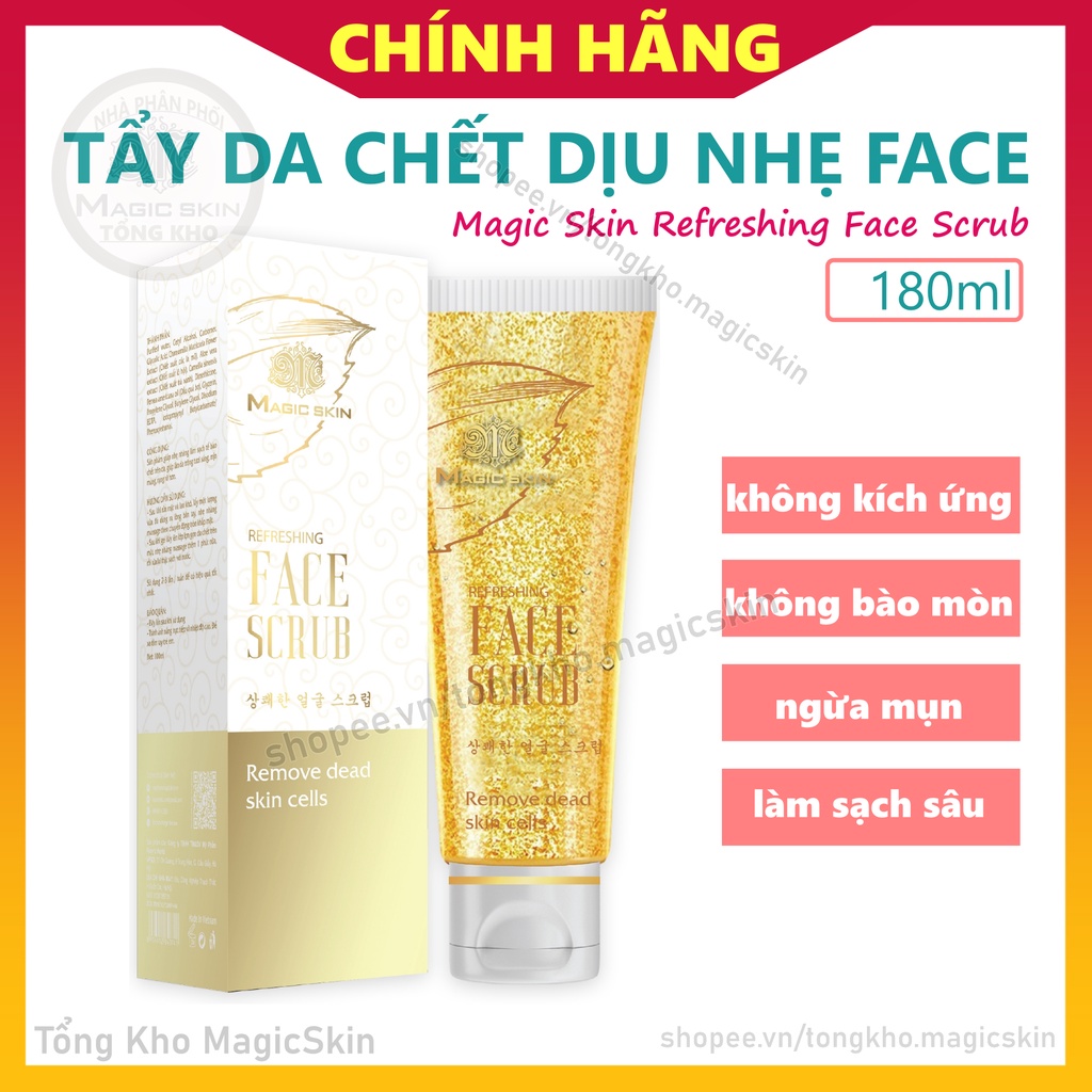 Tẩy da chết dịu nhẹ (Face) Refreshing Face Scrub CHÍNH HÃNG Magic Skin