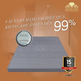 Nệm Cao Su Kim Cương 5Zone Than Hoạt Tính - Nâng đỡ 5 vùng cơ thể