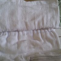 Set 10c khăn trắng vuông 8 ô mỏng