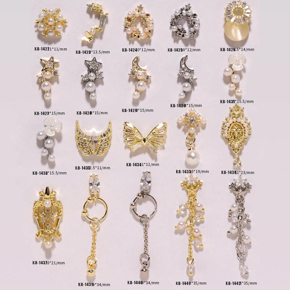 Phụ Kiện Trang Trí Móng Tay Chống Rơi Tiện Dụng|Mặt Dây Chuyền Kim Loại Hình Bướm Sang Trọng