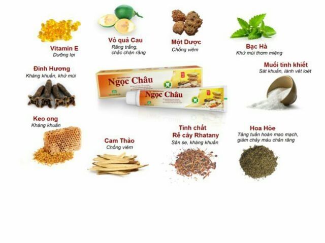 Kem đánh răng dược liệu Ngọc Châu - Kem đánh răng thảo dược