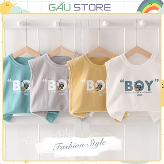 Áo ba lỗ cho bé trai, bé gái áo thun cho bé từ 6-40kg, dáng sát nách - boy