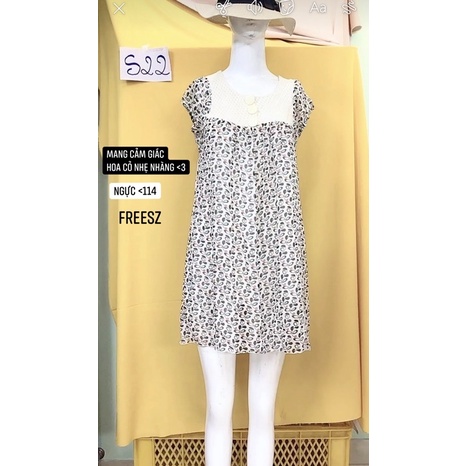 đầm voan hoa cỏ nhẹ nhàng freesize.S22