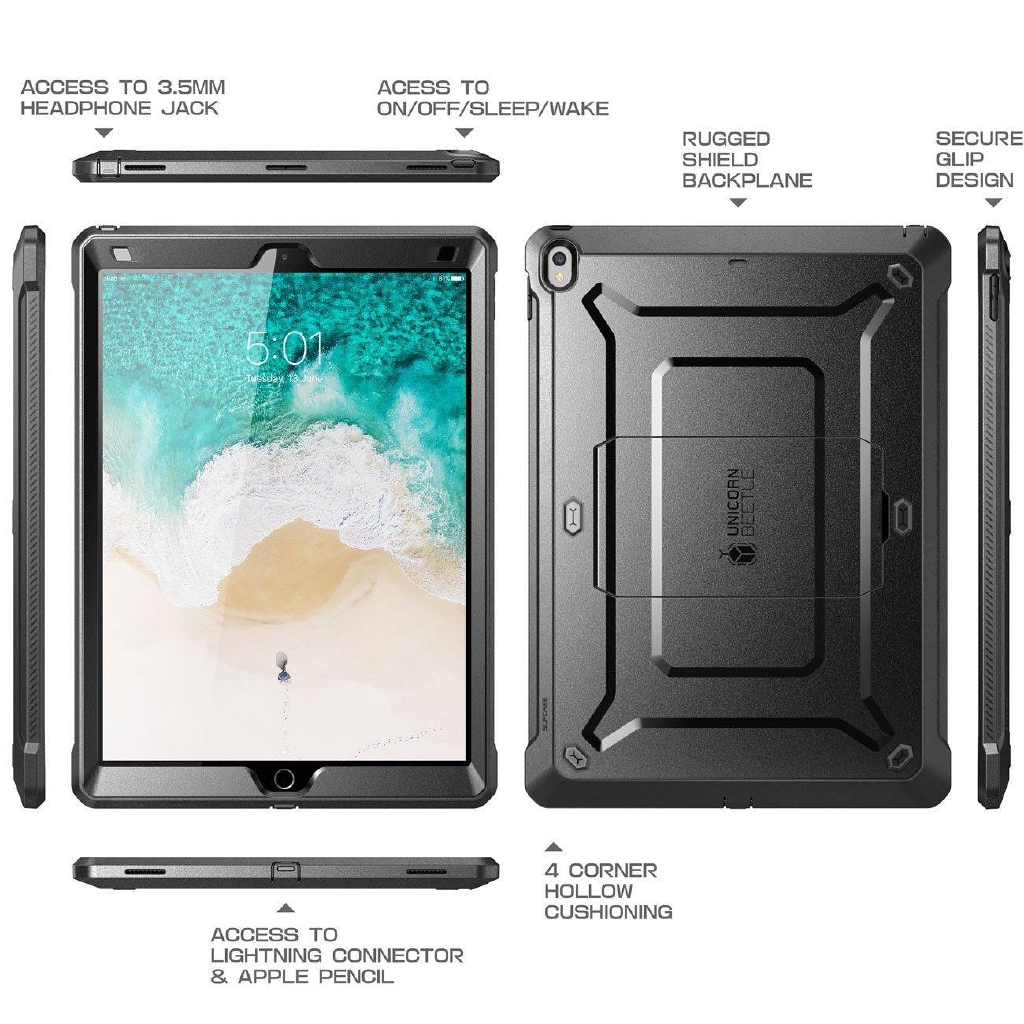 Supcase Bao Da Máy Tính Bảng Bảo Vệ Toàn Diện Kèm Giá Đỡ Cho ipad pro 12.9 2017
