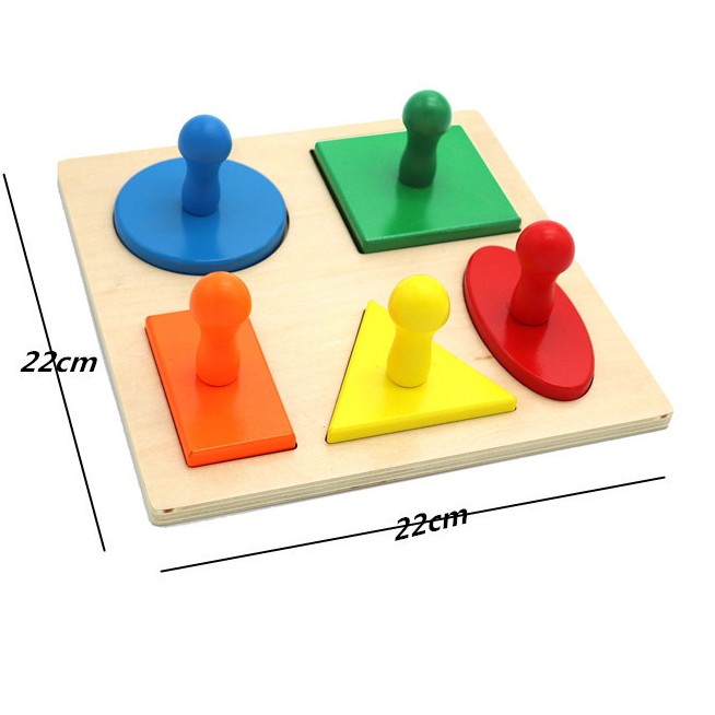 Giảm 10% [Tối Đa 35K Đơn Từ 50K] - Đồ Chơi Gỗ - Bảng Ghép Hình - Giáo Cụ Montessori - Các Dạng Hình Học