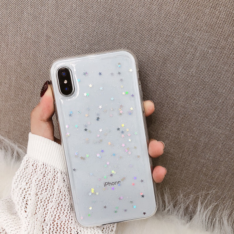Ốp điện thoại đính kim tuyến ngôi sao lấp lánh cho iPhone 6/6s/6+/7/7+/8/8+/X/XR/XS/XS Max | BigBuy360 - bigbuy360.vn