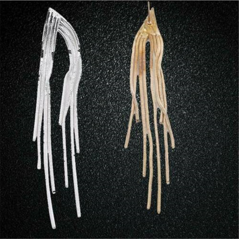 Fashion Womens Long Chain Tassel Earrings Hanging Drop Dangle Ear Line Jewellery