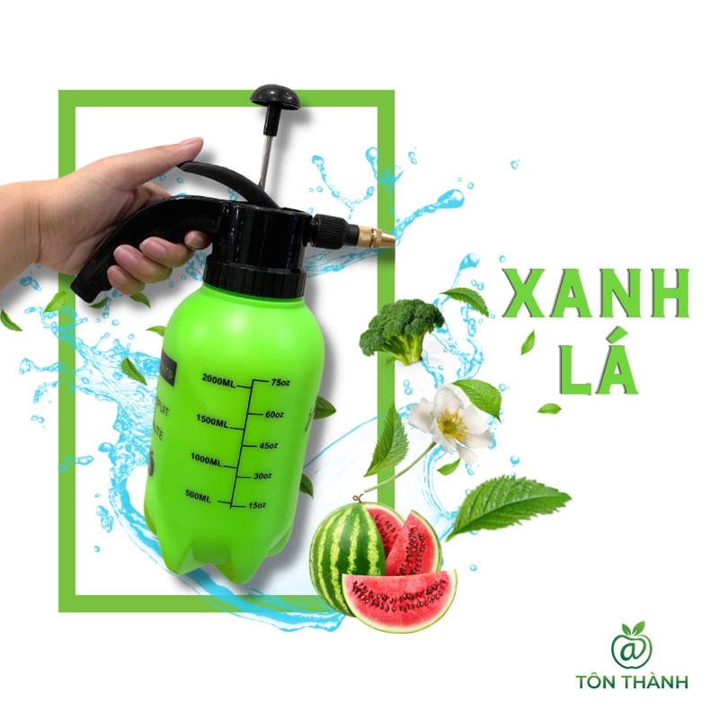 BÌNH XỊT PHUN THUỐC 2 LÍT AAA TƯỚI CÂY PHUN SƯƠNG CẦM TAY MẪU MỚI
