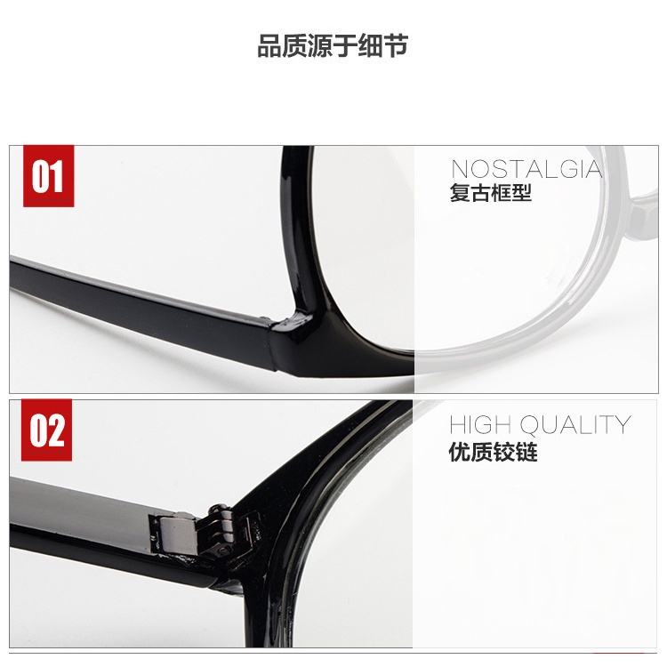 Mắt kính gọng tròn màu đen phong cách retro Hàn Quốc