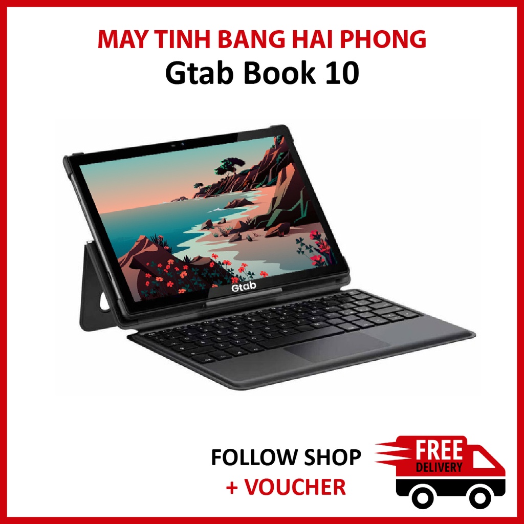 [Mã 156ELHA80K giảm 6% đơn 400K] Máy tính bảng Gtab Book 10 kèm bàn phím 2022 chuyên học, họp online (Wifi)