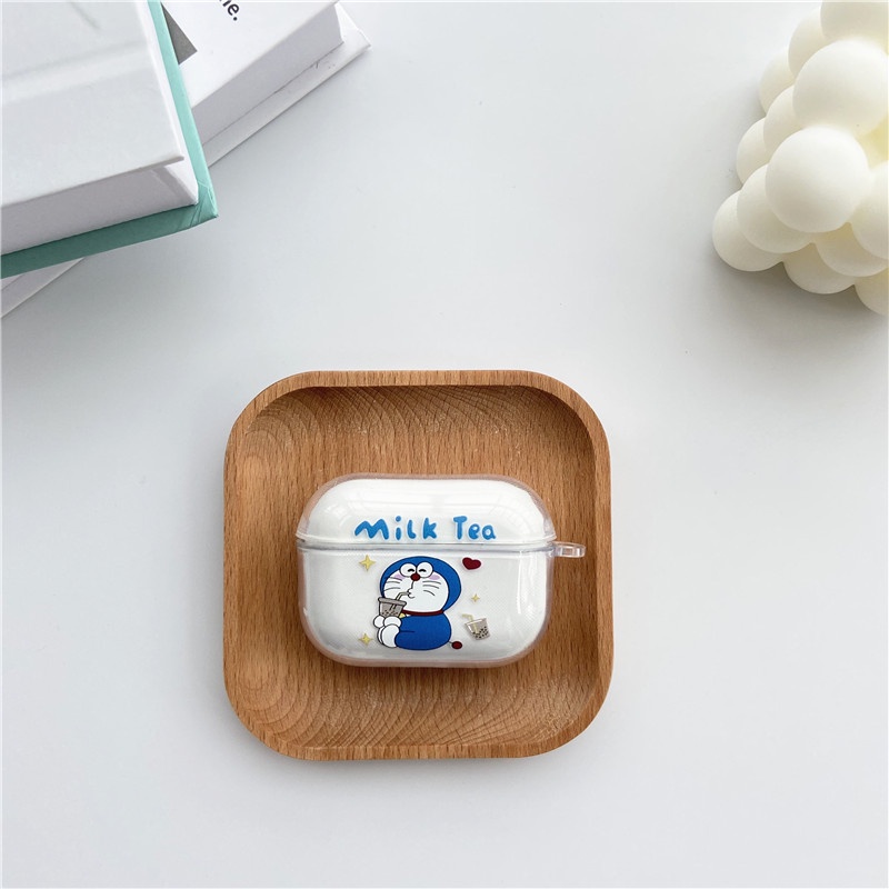 Vỏ Bảo Vệ Hộp Sạc Tai Nghe airpods Pro/2/1 Mềm Hình Doraemon Thời Trang