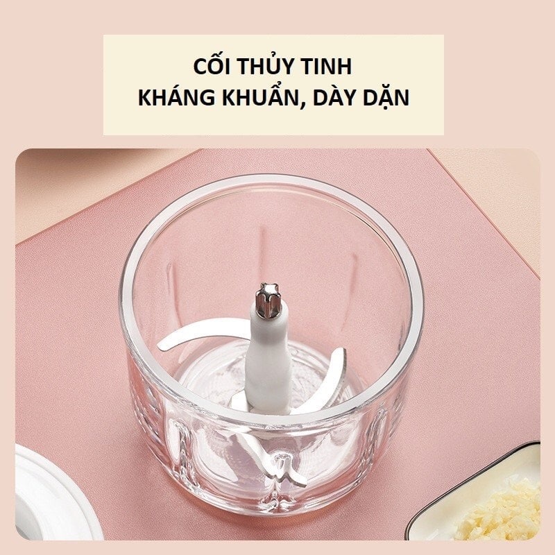 Máy xay ăn dặm YOICE 300ml, lưỡi dao sắc bén theo đường xoắn ốc, xay nhuyễn thực phẩm cho bé - Y-JR63