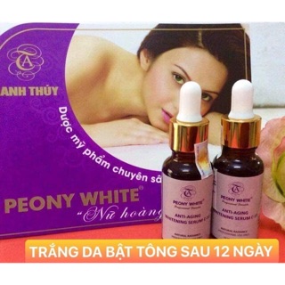 Huyết thanh bật tông, trẻ hoá da sau 12 ngày Peony White