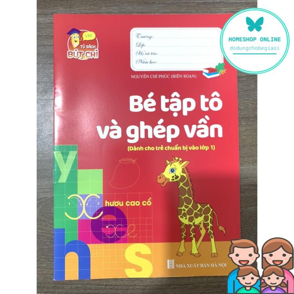 Bộ 8 Vở tô màu Vở tô chữ -  tô số - tô nét cơ bản- tô chữ hoa - bé tập làm toán - vở ô ly có mẫu chữ sẵn cho bé 3-5 tuổi