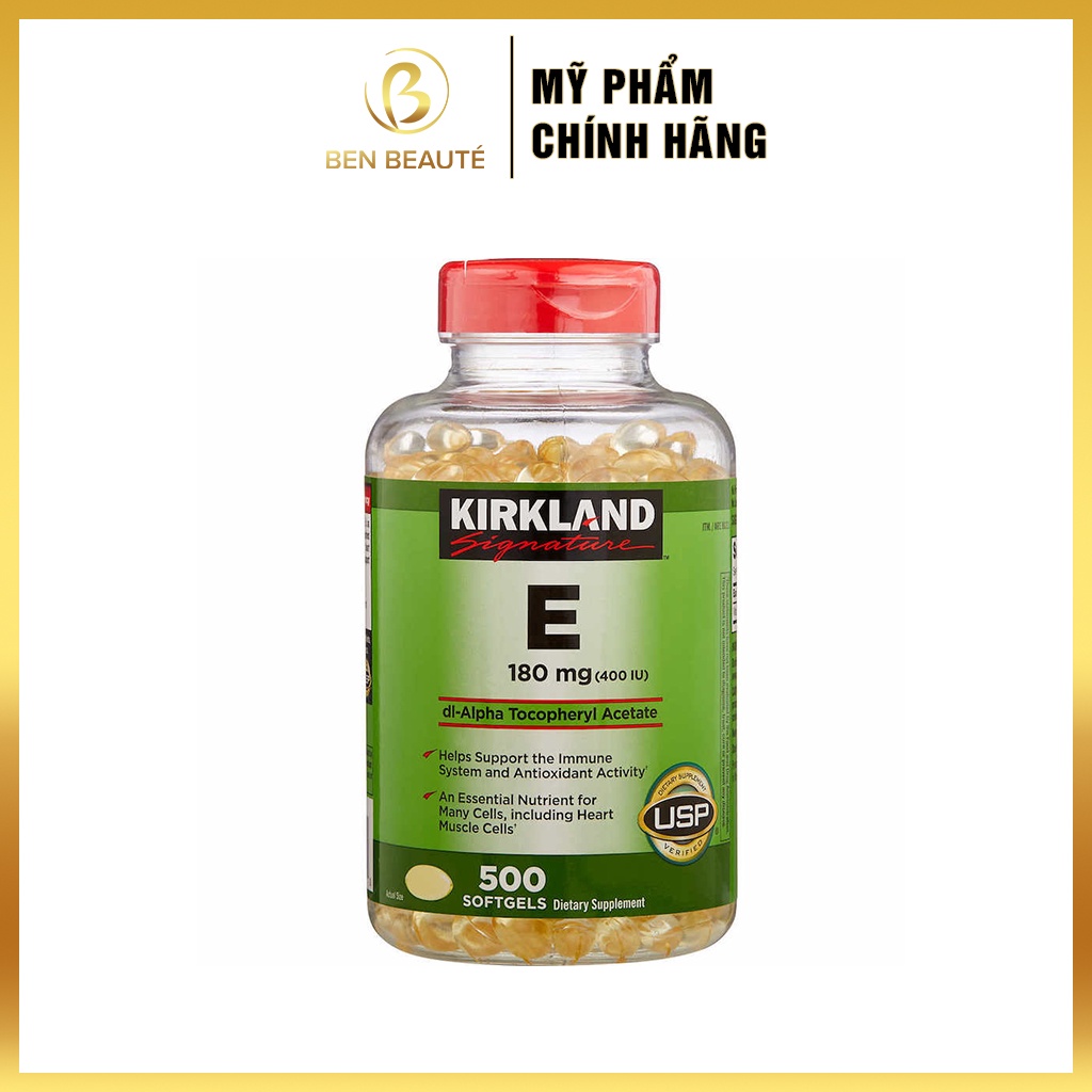 Viên Uống Vitamin E Hỗ Trợ Làm Đẹp Da Và Chống Lão Hoá Kirkland Vitamin E 400 I.U