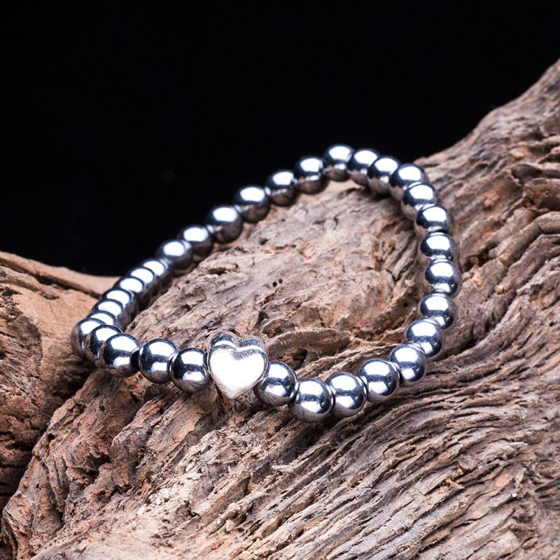 Vòng Tay Đá Hematite Tự Nhiên Có Từ Tính Trị Liệu