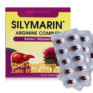 Viên uống silymarin - arginine bổ gan, mát gan, giải độc tăng cường chức năng ngan, hạ men gan, gan nhiễm mỡ