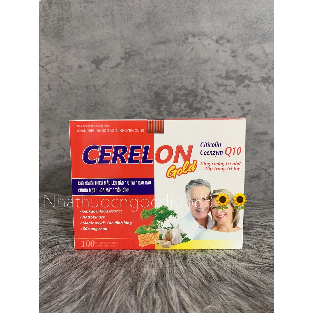 Viên uống bổ não Cerelon gold ( hộp 100v)