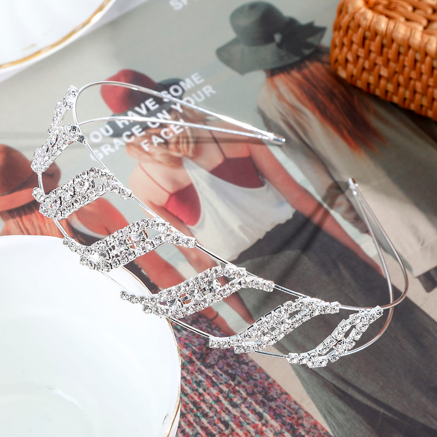 Băng đô hợp kim đính đá lấp lánh phong cách Hàn Quốc