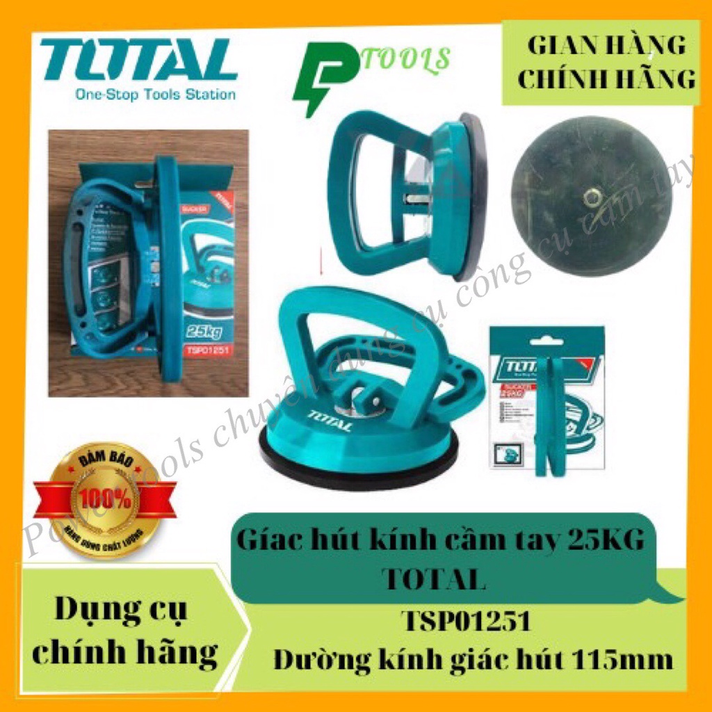 25kg Tay hít kính  cầm tay 1 chấu Total TSP01251 chất liệu nhưa ABS