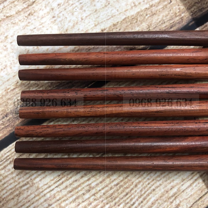 Bộ 10 đôi đũa trắc ăn cơm FREESHIPĐũa gỗ CAO CẤP - Đũa gỗ Trắc chống trơn, chống mốc, bền màu, vân gỗ đẹp