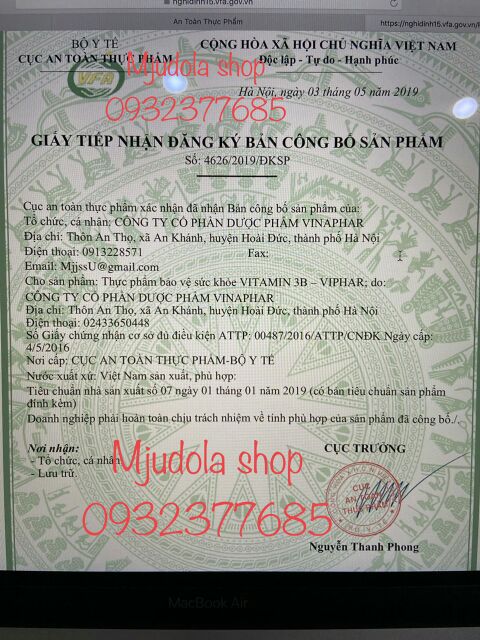 Viên bổ sung Vitamin 3B B1-B6-B12 Viphar