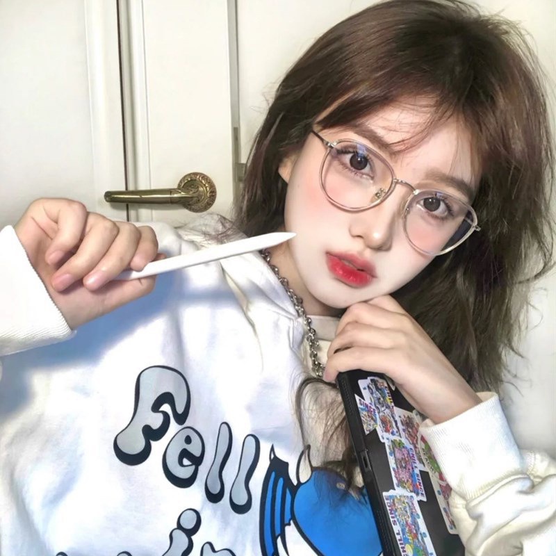 (KIQI-FASHION) COD Mắt Kính Gọng Tròn Chống Bức Xạ Phong Cách Cổ Điển Thời Trang Cho Nam Và Nữ