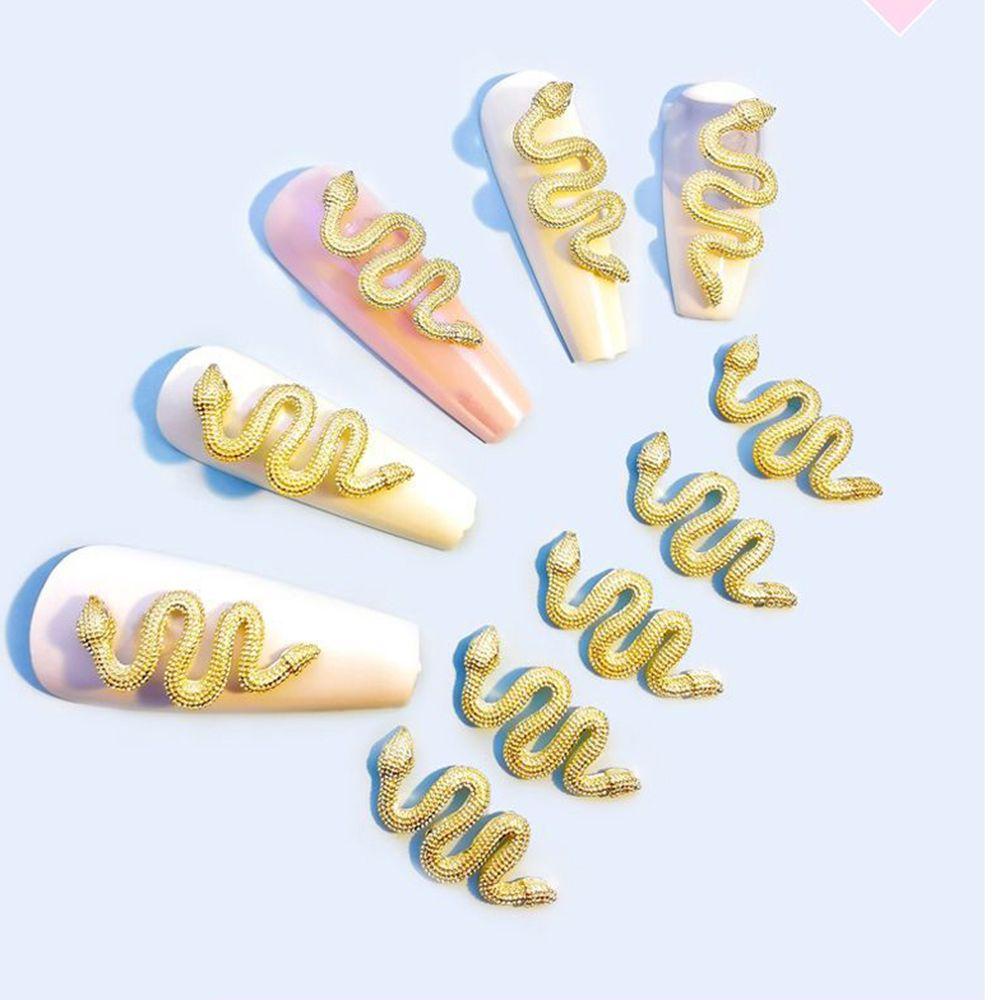 Miếng Dán Trang Trí Móng Tay 3D Thời Trang|Phụ Kiện Trang Trí Móng Tay Hình Rắn Bằng Hợp Kim Lấp Lánh DIY