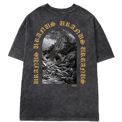 Áo wash xám in hình tranh _uranus